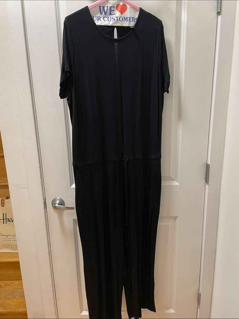 Eileen Fisher Black Short-Sleeve Jumpsuit